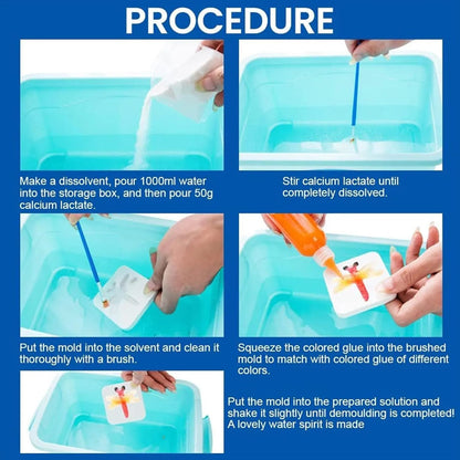 Creative 3D Magic Gels Water Beads Animal Shapes Toys, Magic Water Elf Toy Kit, DIY Creative Handmade Water Toy for Kids