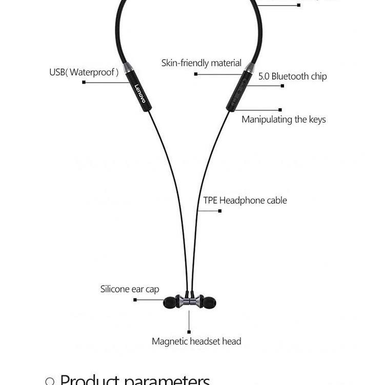 Lenovo HE05x Wireless Bluetooth Hi-Fi Sports Earphone