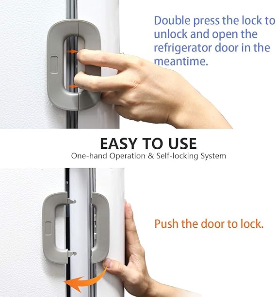 Refrigerator Door Lock Child Safety Refrigerator Double Safety Button