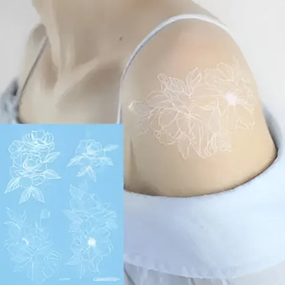 White Henna Stickers-Waterproof Mehndi/hena,hina Stickers Temporary Tattoos, Henna Sticker and Stencils