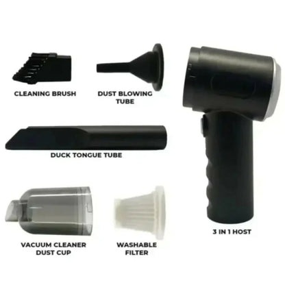 3 In 1 Vacuum Cleaner Dual Mode Cordless Handheld Wireless Handy Portable light weight Vacuum Cleaner with LED Light, Dust Collection Lighting Mini Wet Dry Vacuum for Car Sofas Carpet Interior &Home Office Cleaning Tool Strong suction