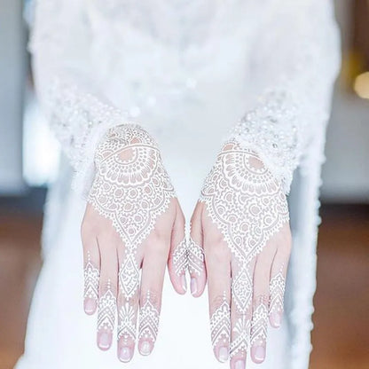 White Henna Stickers-Waterproof Mehndi/hena,hina Stickers Temporary Tattoos, Henna Sticker and Stencils