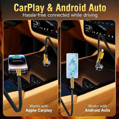 4 in 1 Multi Charging Cable| Buy1 Get 1 Free  100CM [65W] Fast Charging - Compatible with iPhone 16/15/14/13/12/11 Pro Max, Airpods, iWatch, iPad, MacBook, Samsung S24/S23/S22 & Google