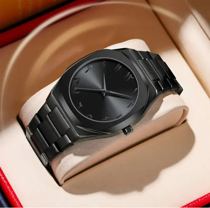 Black Arabic Aura Watch Arabic fiber chain unisex Butterfly Clasp