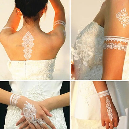 White Henna Stickers-Waterproof Mehndi/hena,hina Stickers Temporary Tattoos, Henna Sticker and Stencils