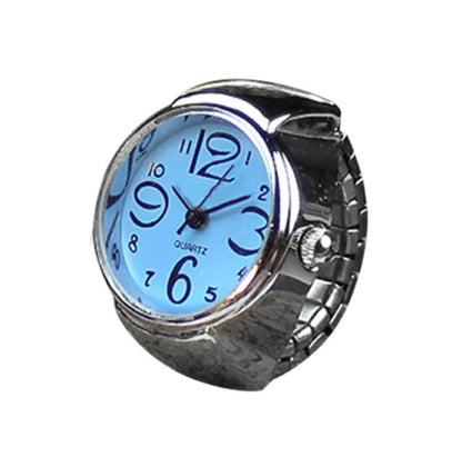 Quartz Watch Rings Vintage Punk Elastic Stretchy Finger Watch Rings