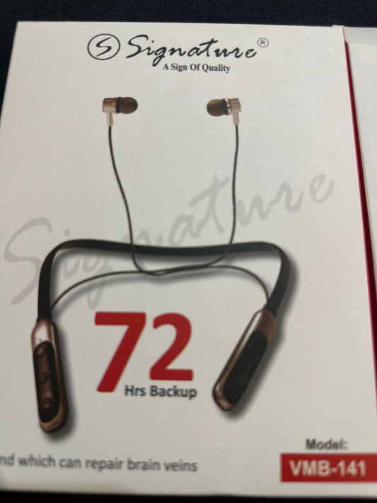 Signature Neckband 72 Hours Backup Stereo Sound with Bass